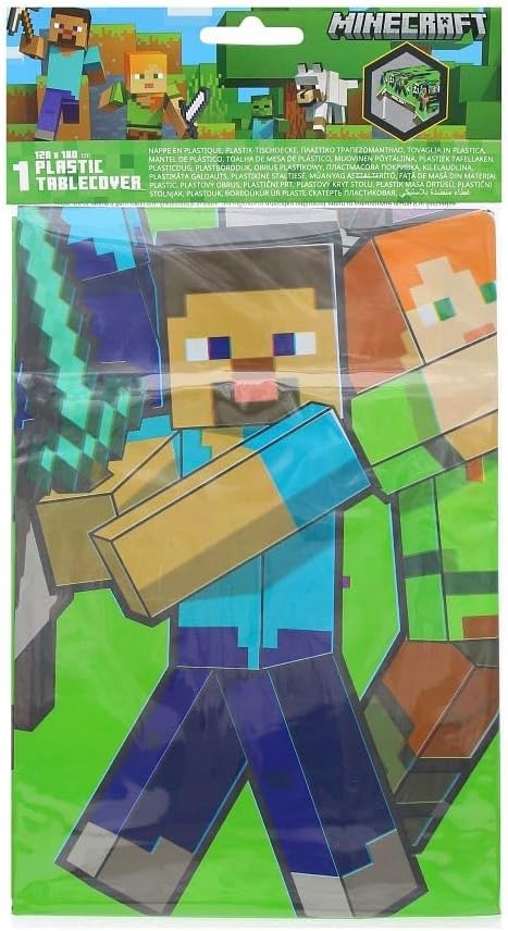 Nappe Minecraft verte en plastique 120 x 180 cm Procos – Image 2