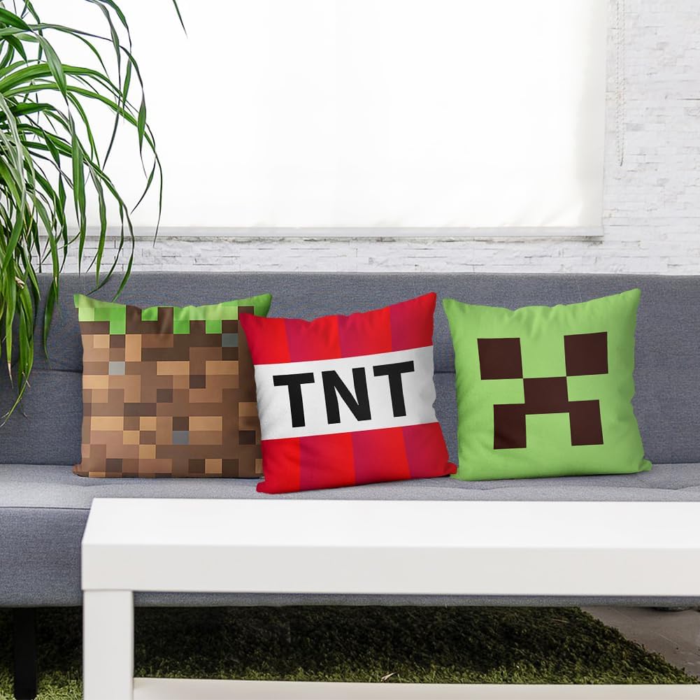 Housse de coussin Minecraft Creeper en polyester 45 pour enfant – Image 8