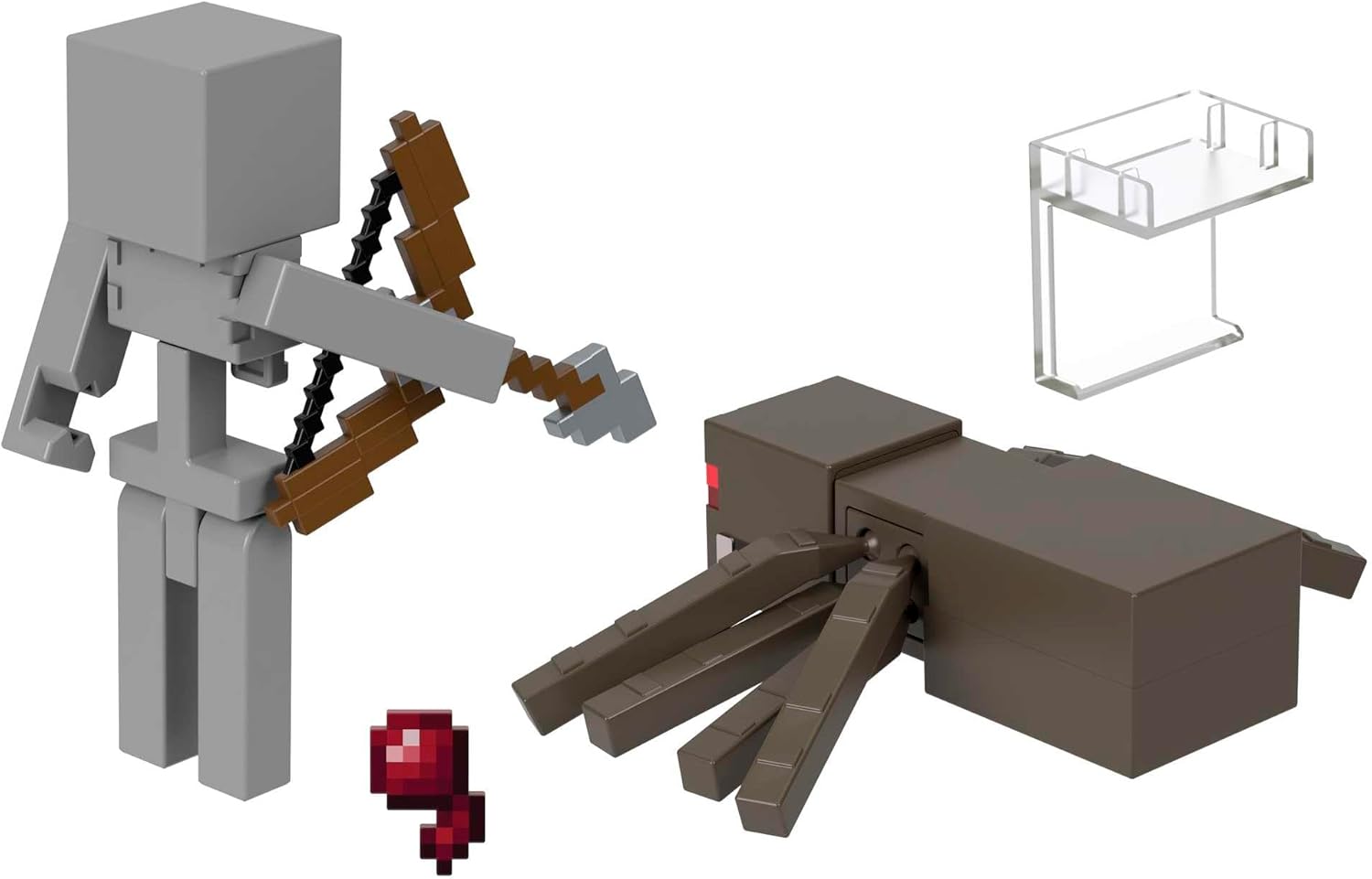 Coffret Minecraft Squelette et monture araignée, 2 figurines articulées 8 cm – Image 4