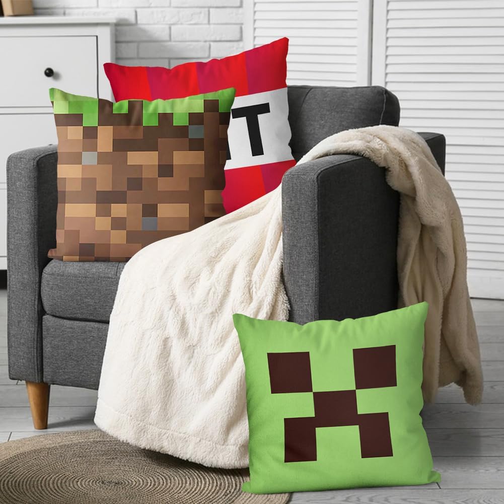 Housse de coussin Minecraft Creeper en polyester 45 pour enfant – Image 5