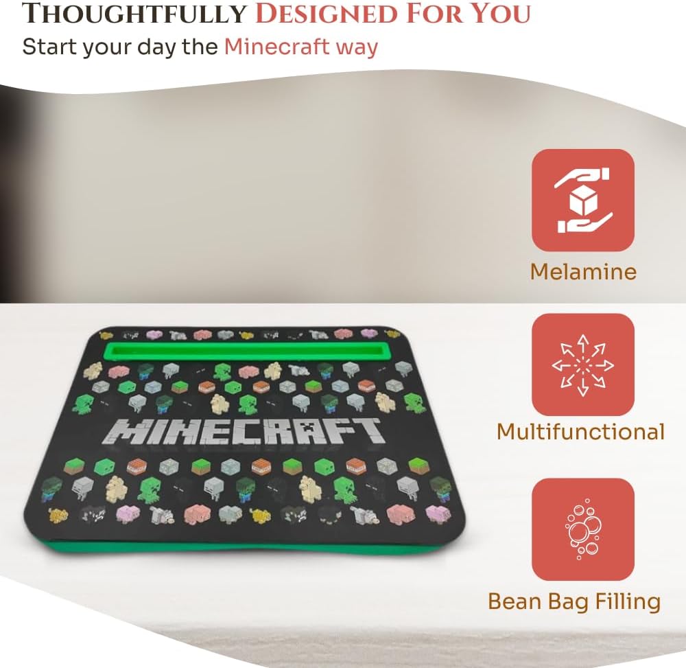 Plateau portable Minecraft avec fente pour tablette – Image 4