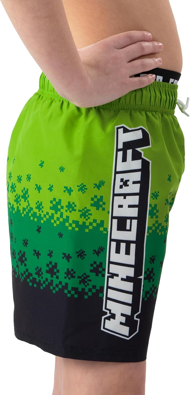 Short de bain Minecraft Creeper pour garçon – Image 4