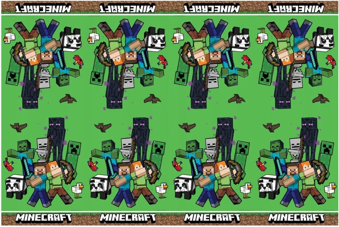 Nappe Minecraft verte en plastique 120 x 180 cm Procos – Image 5