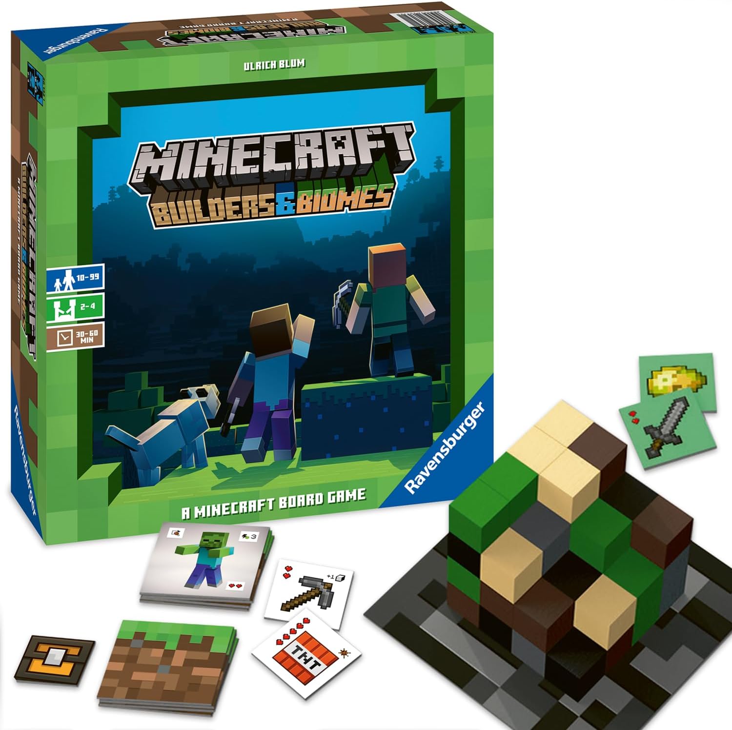 Jeu de société Minecraft Builders & Biomes Ravensburger, stratégie 2 à 4 joueurs dès 10 ans – Image 4