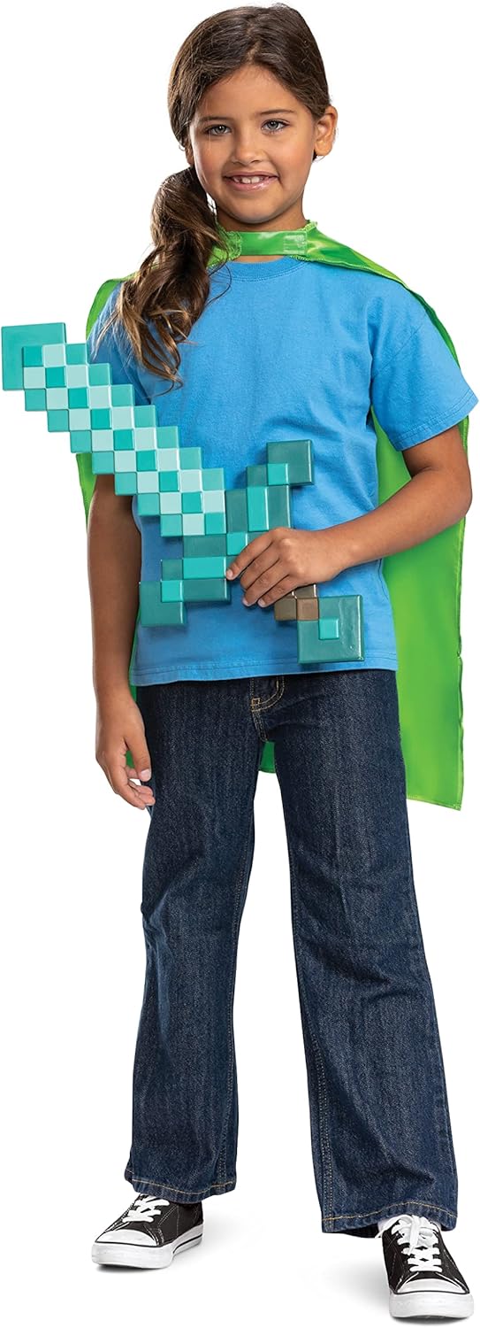 Accessoire épée en diamant Minecraft de Steve, taille unique – Image 5