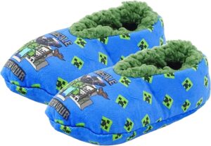 Chaussons de maison Minecraft multicolores à semelle antidérapante, pointure EU 25/27