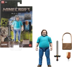 Figurine Minecraft Steve articulée 10 cm avec accessoires JFR57