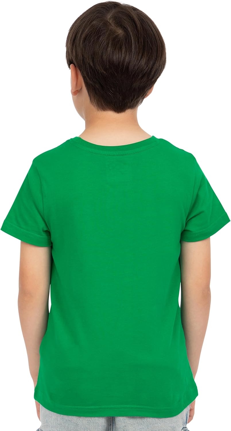 T-shirt Minecraft bleu à manches courtes avec Steve et Creeper pour garçons – Image 5