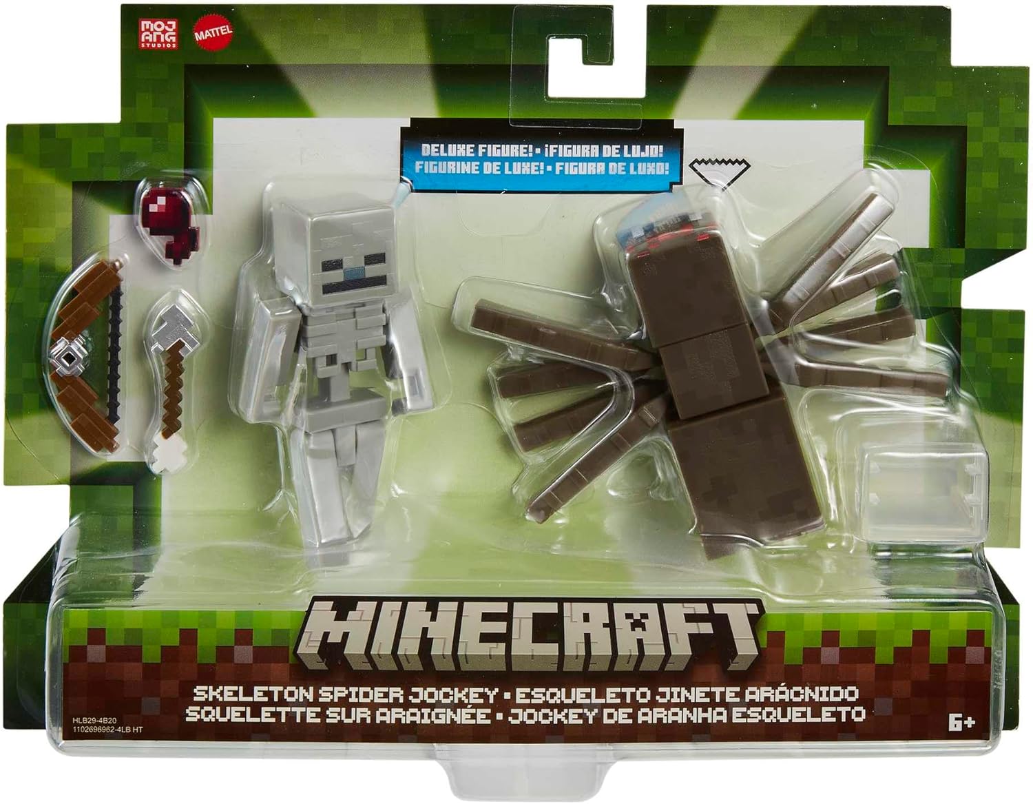 Coffret Minecraft Squelette et monture araignée, 2 figurines articulées 8 cm – Image 6