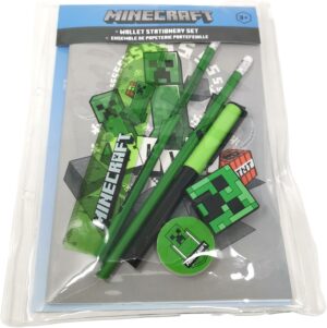 Papeterie Minecraft Creeper 7 pièces avec carnet A5