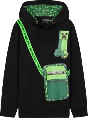 Sweat à capuche Minecraft garçon, imprimé coloré, 7 à 14 ans