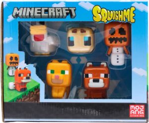 Coffret collector Minecraft SquishMe Série 3, 5 personnages parfumés