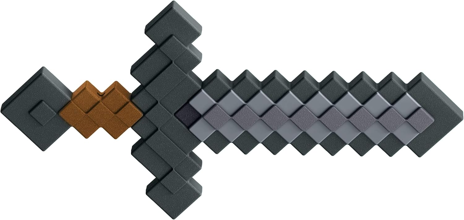 Épée en pierre Minecraft au design pixélisé pour jeu de rôle – Image 6