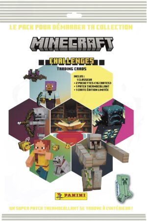 Pack de démarrage Minecraft Panini Challenges avec classeur et cartes