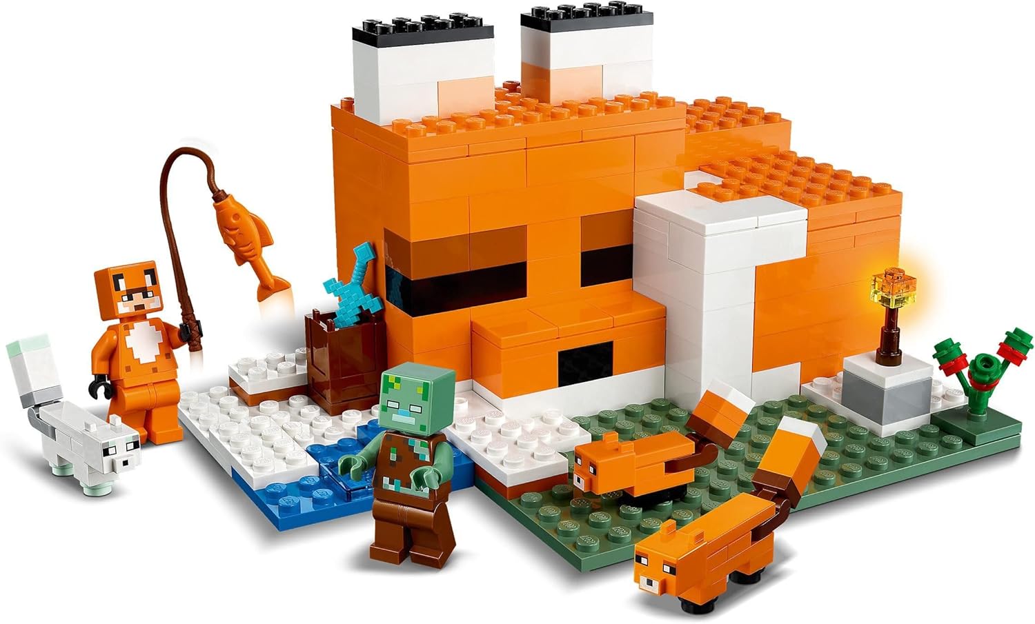 LEGO Minecraft 21178 Refuge Renard avec héros et animaux – Image 2