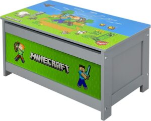 Coffre banc imprimé Minecraft en MDF 60 cm
