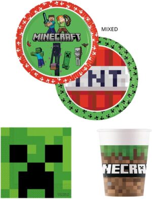 Set de table Minecraft Procos avec 52 pièces pour fête