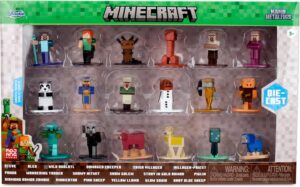 Pack 13 de figurines Minecraft avec Steve, Alex et 18 personnages