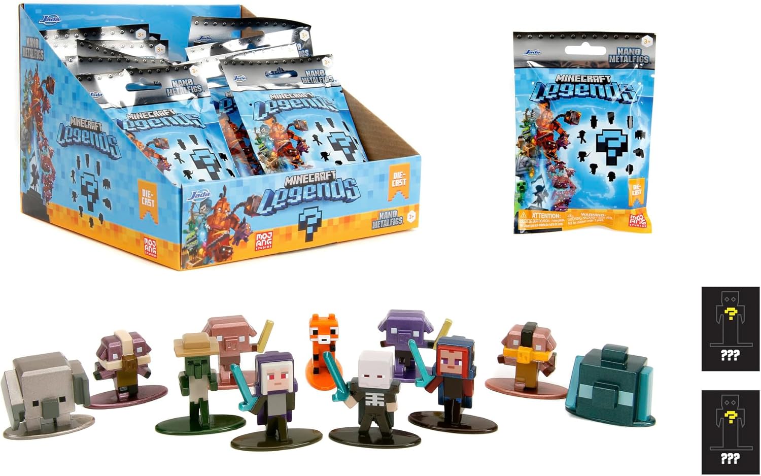 Minecraft Legends Nanofigs Vague 2 en métal 4 cm blind pack