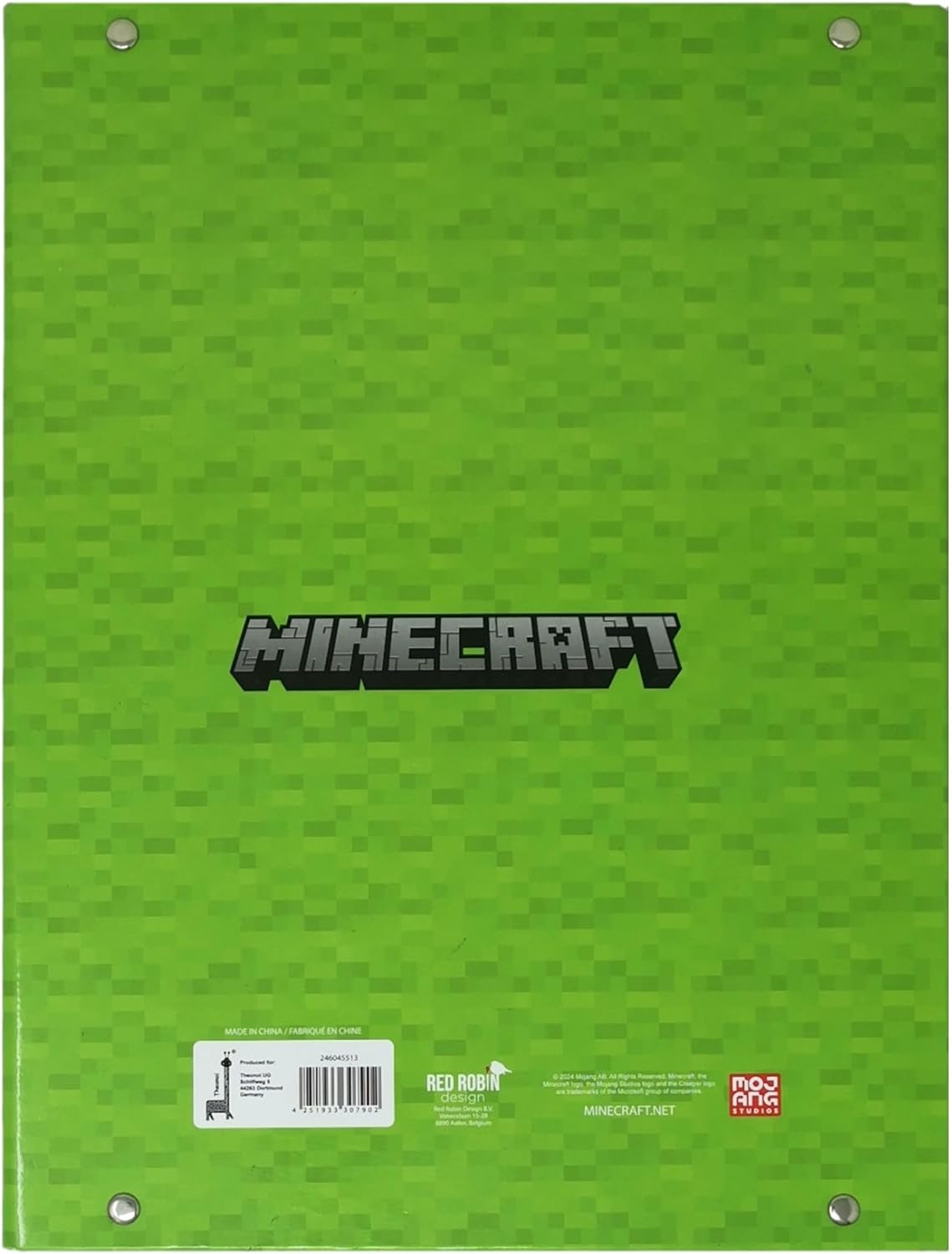 Classeur A4 Minecraft vert pour cartable avec rabat intérieur – Image 7