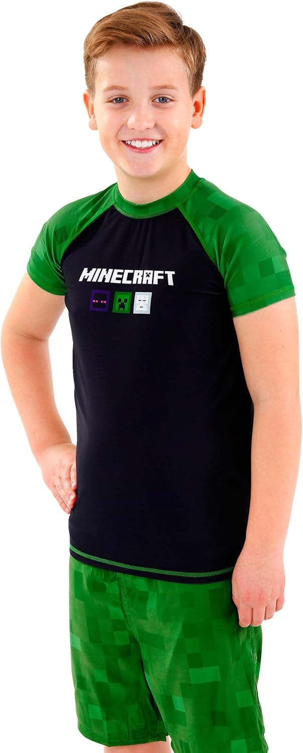 Short de bain Minecraft garçon 2 pièces, tailles 5 à 13 ans – Image 5