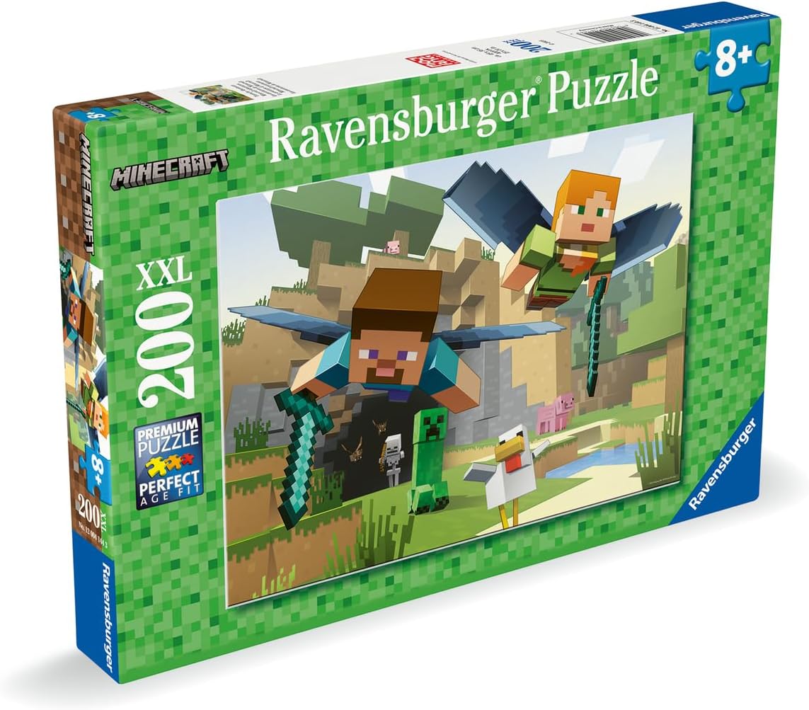 Puzzle Minecraft Les Aventures, 200 pièces XXL dès 8 ans Ravensburger – Image 3