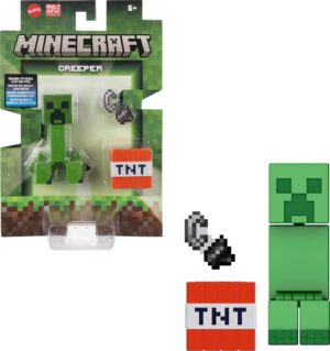 Figurines Minecraft Mattel 8,3 cm avec accessoires, motif pixel