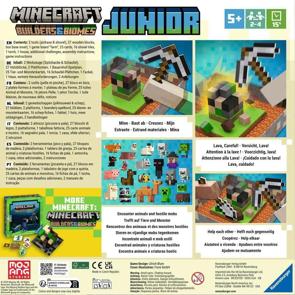 Minecraft Builders & Biomes Junior Ravensburger 24615, jeu coopératif dès 5 ans – Image 2