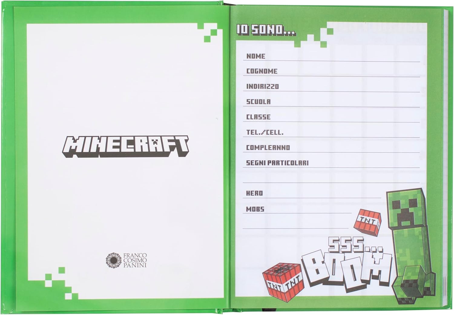 Agenda scolaire Minecraft Creeper Jolly, 12 mois et 320 pages couleur – Image 3