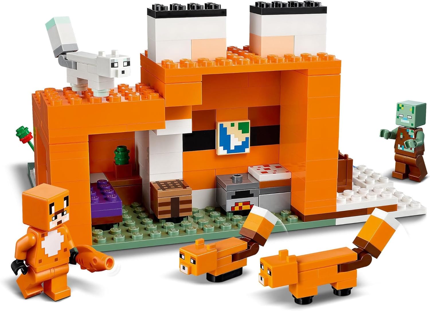 LEGO Minecraft 21178 Refuge Renard avec héros et animaux – Image 3