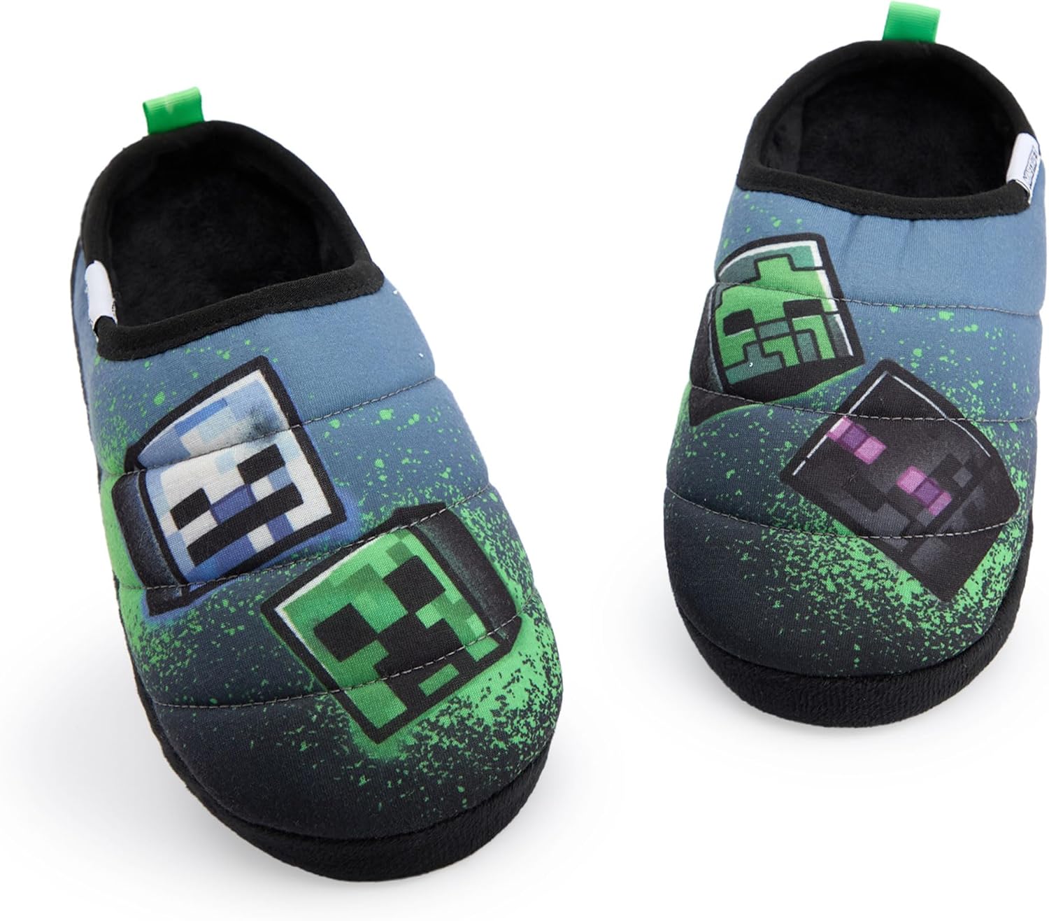 Pantoufles Minecraft slip-on multicolores style graffiti pour garçons