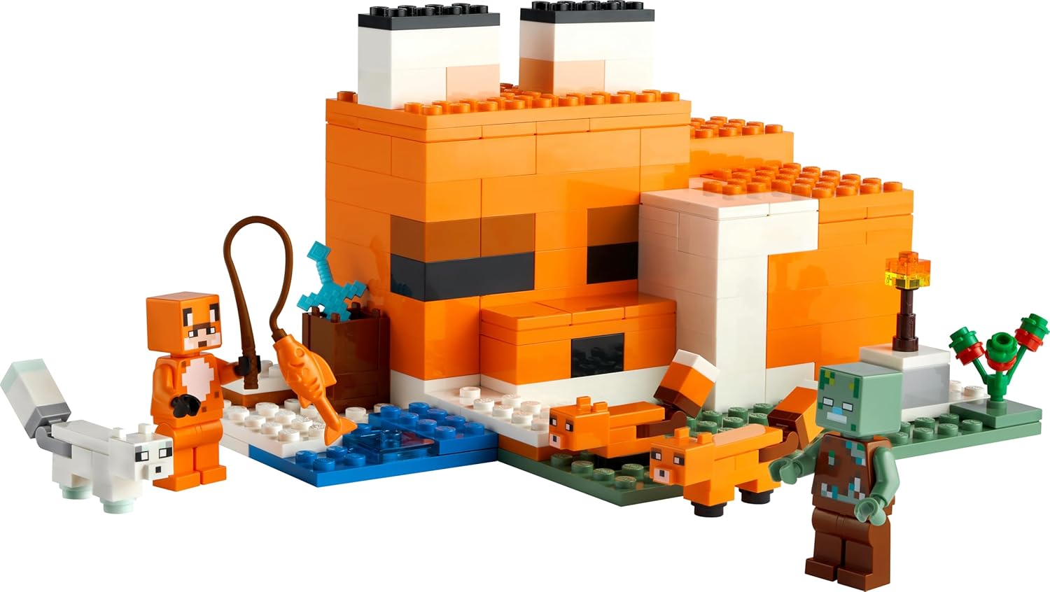 LEGO Minecraft 21178 Refuge Renard avec héros et animaux – Image 8