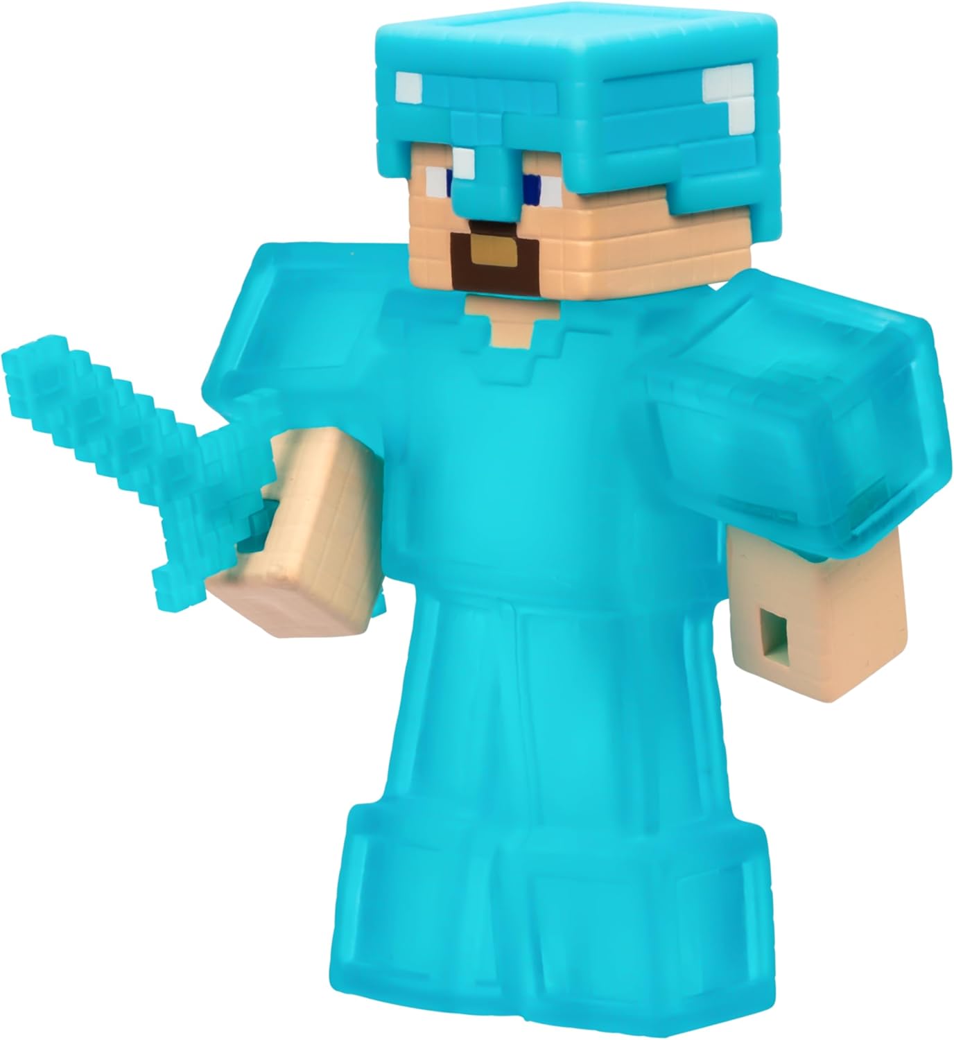 Steve Minecraft étirable avec épée, armure en diamant et diamant caché – Image 7
