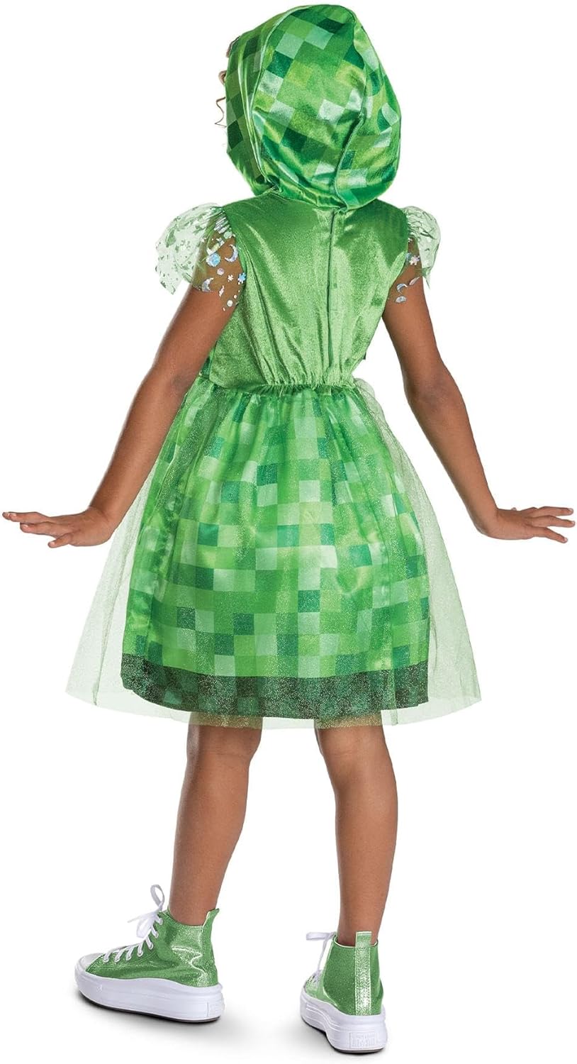 Costume enfant Minecraft Creeper avec robe verte à capuche, taille S pour 4 à 6 ans – Image 3