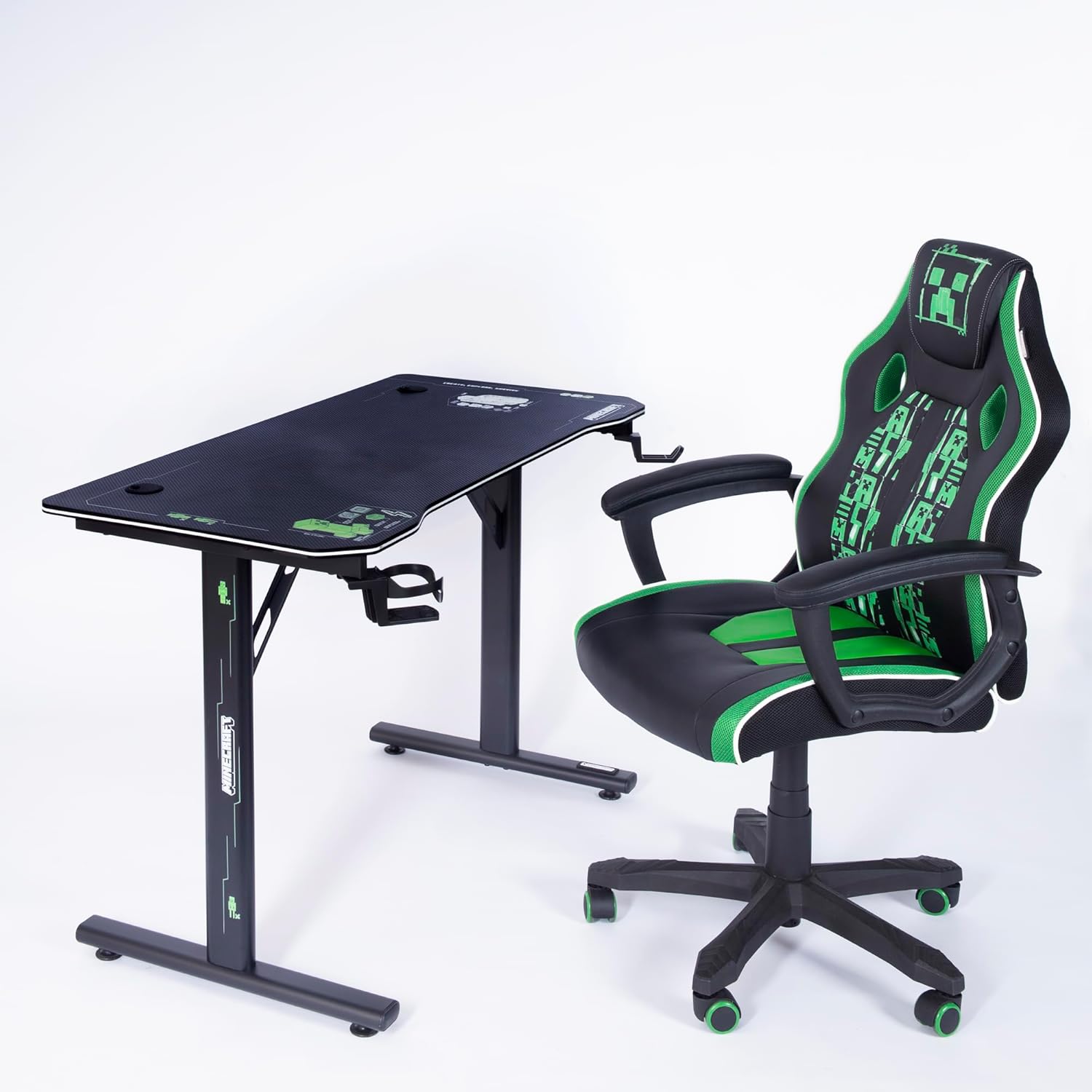 Chaise gaming Minecraft pivotante 360° rembourrée – Image 6