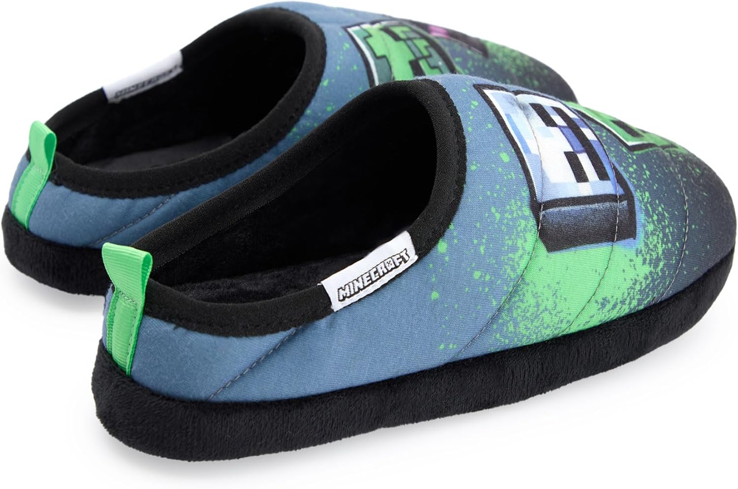 Pantoufles Minecraft slip-on multicolores style graffiti pour garçons – Image 3