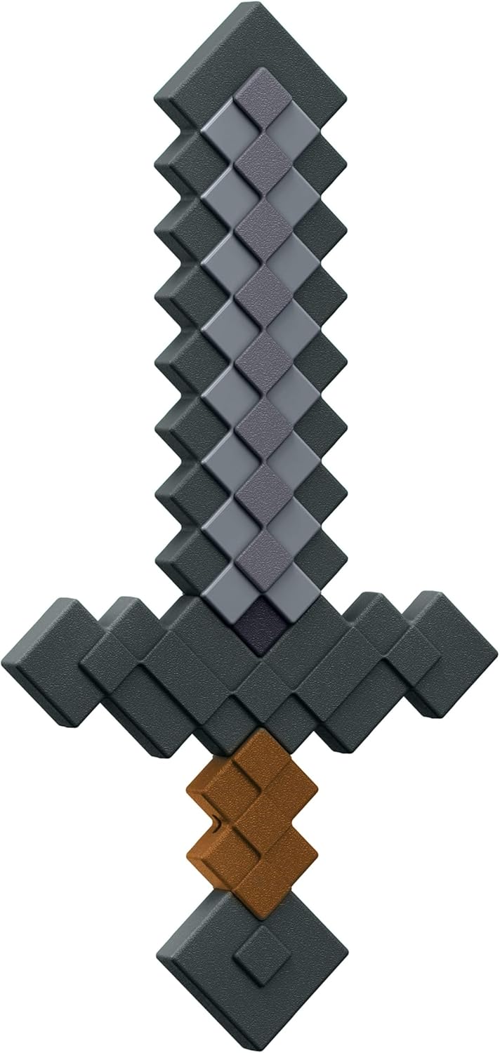 Épée en pierre Minecraft au design pixélisé pour jeu de rôle – Image 4