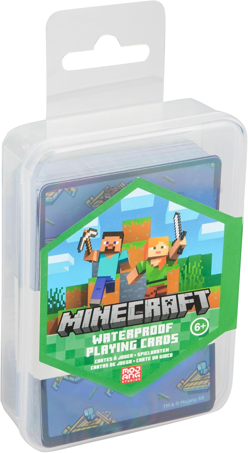 Cartes à jouer Minecraft imperméables Paladone avec étui en relief – Image 4