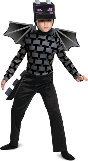 Déguisement enfant Minecraft Ender Dragon avec coiffe et ailes
