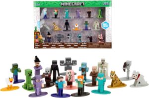 Set W12 de 12 nanofigurines Minecraft Mojang en métal