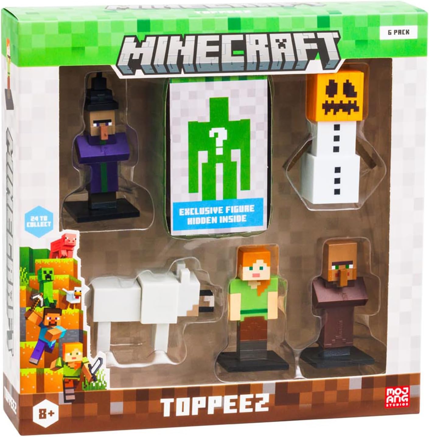 Minecraft Bandai, pack de 6 figurines à collectionner avec 1 mystère – Image 3