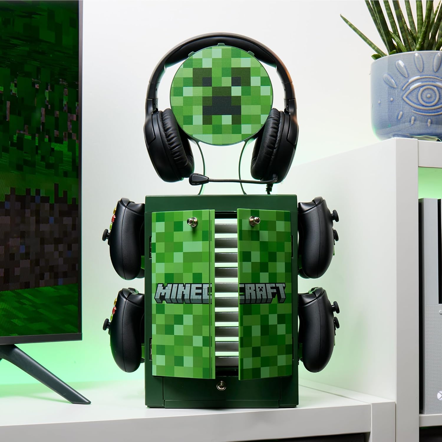 Casier de rangement Minecraft Creeper pour jeux, manettes et casque – Image 2