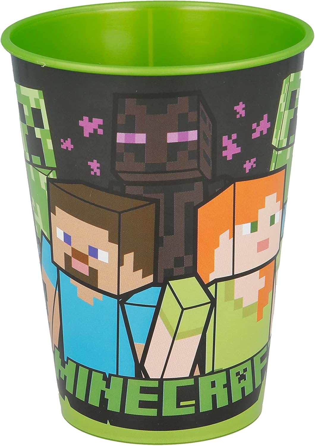 Gobelet réutilisable enfant 260 ML en Plastique sans BPA Minecraft