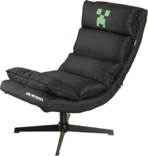 Fauteuil gamer Minecraft pivotant pixelisé avec dossier inclinable