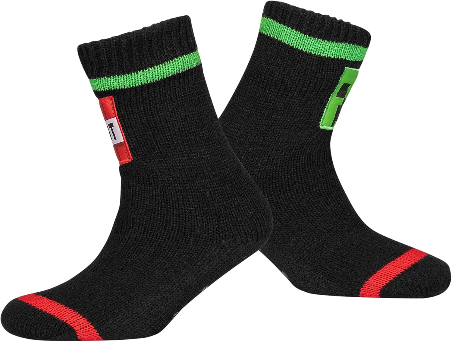 Chaussettes enfant Minecraft Creeper TNT noir, 7 à 12 ans – Image 2