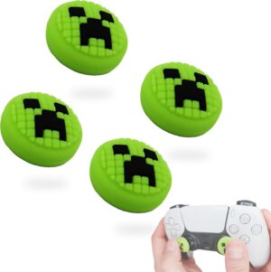 Lot de 4 capuchons de sticks Minecraft en silicone pour manette PlayStation 5