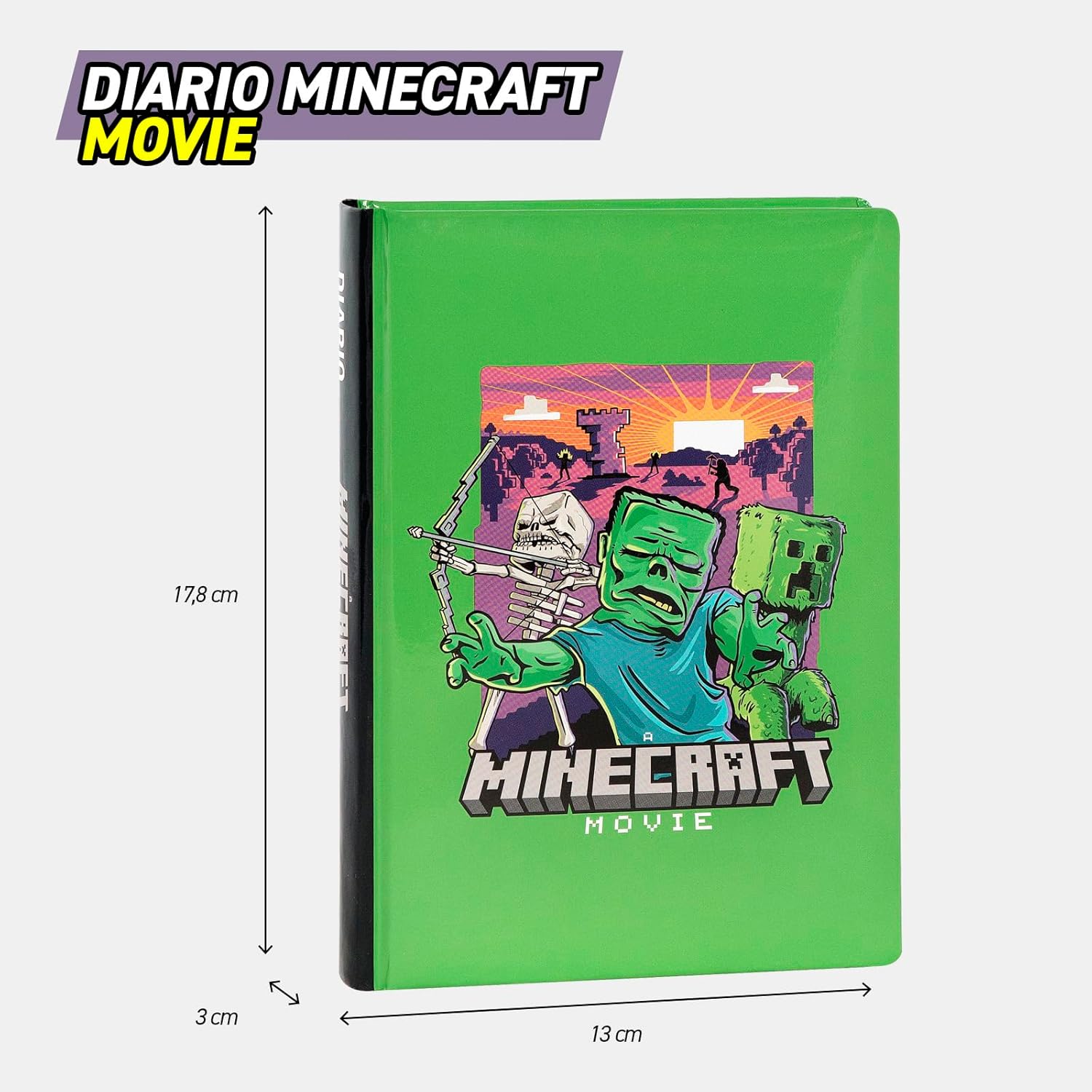 Agenda scolaire Minecraft 12 mois avec couverture rembourrée, 320 pages, 13 x 17,8 – Image 5