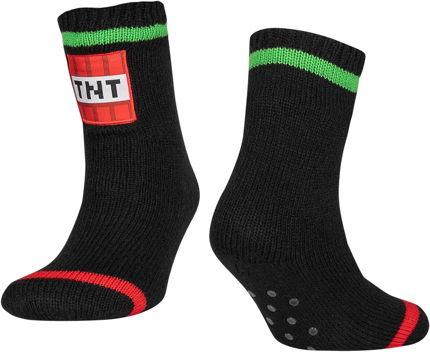 Chaussettes enfant Minecraft Creeper TNT noir, 7 à 12 ans