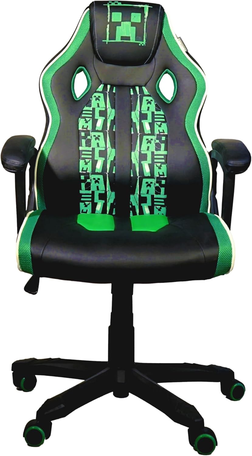 Chaise gaming Minecraft pivotante 360° rembourrée – Image 2