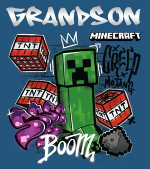 Carte d'anniversaire Minecraft pour petit-fils avec enveloppe incluse